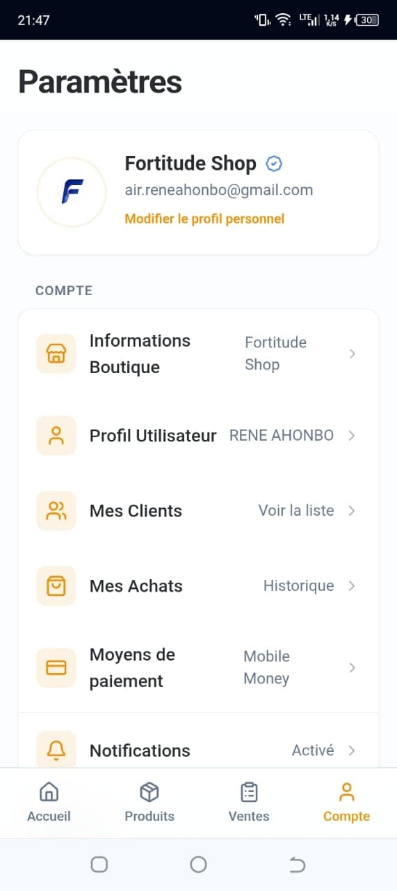 Partage & Commandes Auto