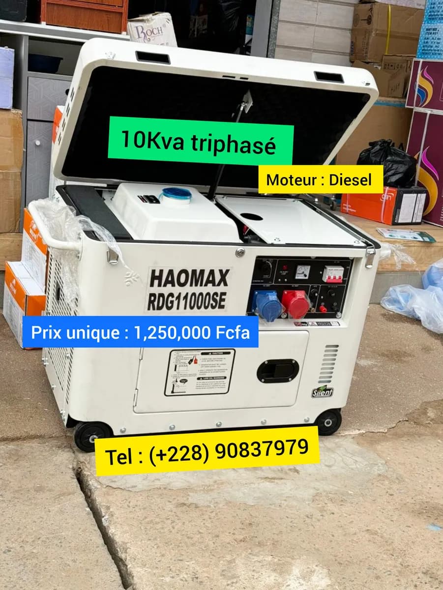 Groupe électrogène 10Kva triphasé 