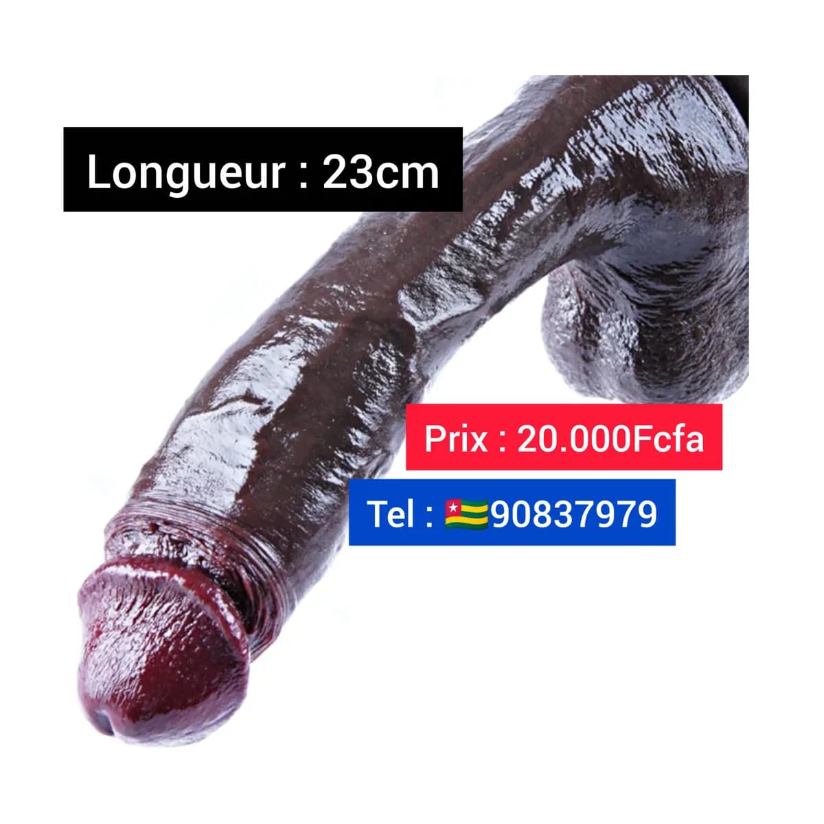 Sextoy en silicone réaliste 23cm