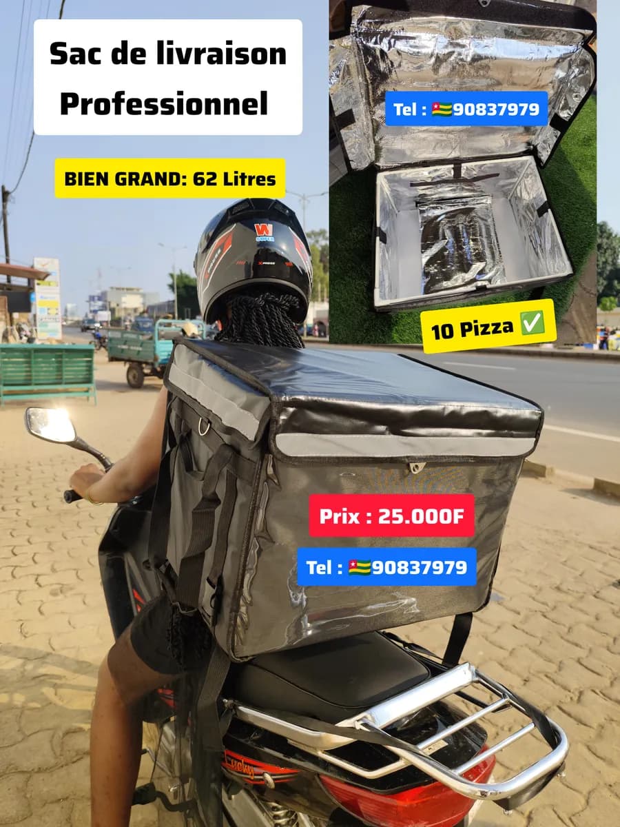 SAC DE LIVRAISON XXL 62Litres