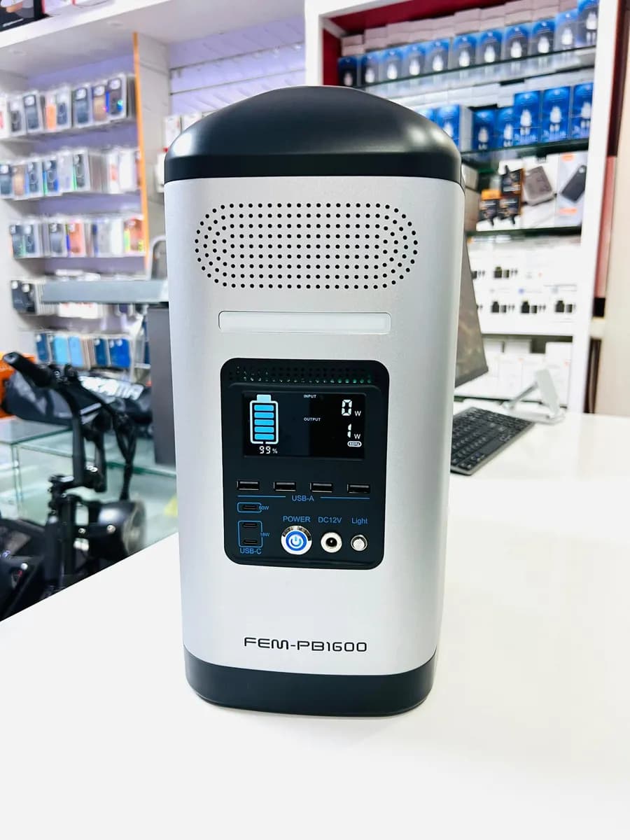 Power Station FEM-PB1600 1670Wh  ⚡ Puissance : 1500W (Surge 3000W) 🔋 